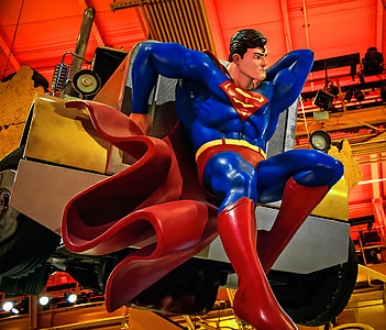 Superman sitting on truck illustration thumbnail
