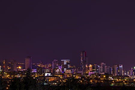 city lights under clear sky thumbnail