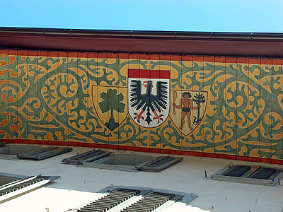 Painted Gable with symbol in Aarau, Switzerland thumbnail