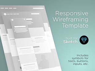Responsive Wireframe Template sketch file sketch file