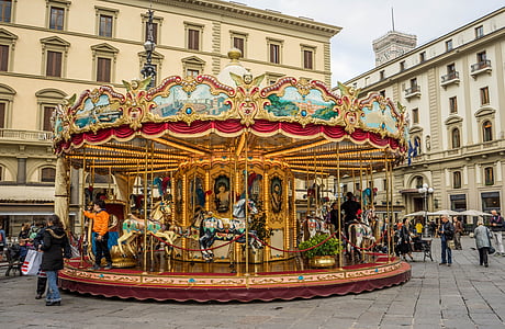 people riding horse carrousel thumbnail