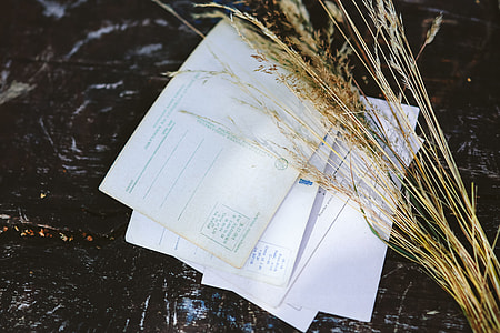 Old postcards with wheat thumbnail