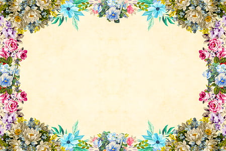 Flower frame on vintage style paper thumbnail