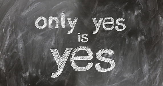 only yes is yes text on black background thumbnail