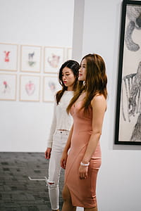 Two Women Standing Inside Museum thumbnail