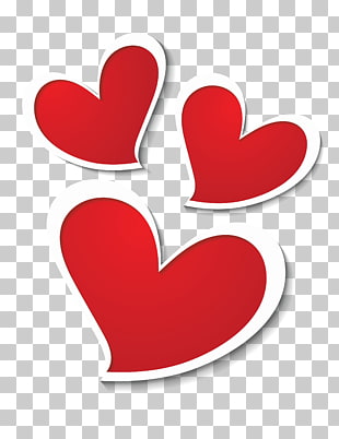 Heart Symbol , Three Hearts Decor , three red hearts illustration PNG clipart