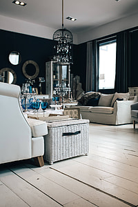 Beautiful vintage living room interior thumbnail