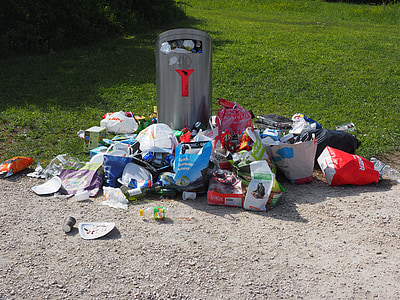 garbage can, garbage, pollution, waste, waste bins, dustbin thumbnail