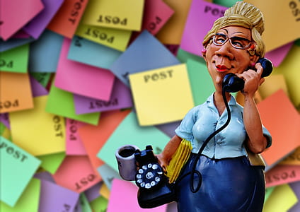 woman using telephone illustration thumbnail