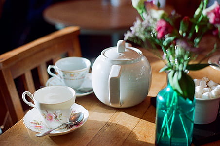 teapot, cup, saucer, tea, drink thumbnail
