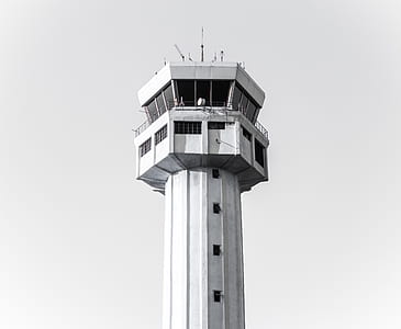 grayscale photo of concrete tower thumbnail