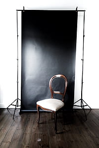 brown and white wooden chair thumbnail