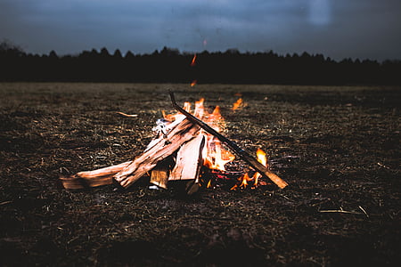 bon fire during golden hour thumbnail