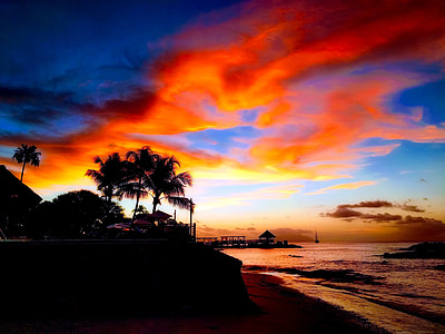 silhouette photography of seashore thumbnail