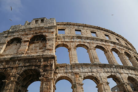 beige coliseum under cloudy sky during daytime thumbnail