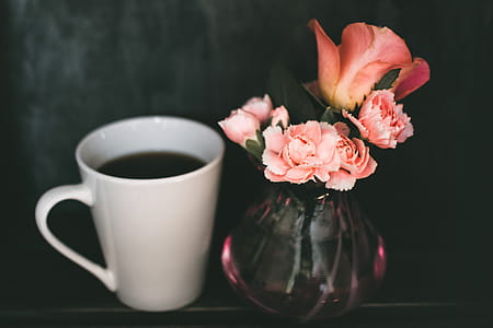 caffeine, coffee, cup, flowers thumbnail