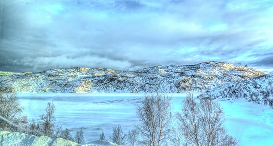 landscape painting of snow mountains thumbnail