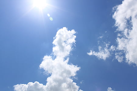 low-angle photography of white clouds thumbnail
