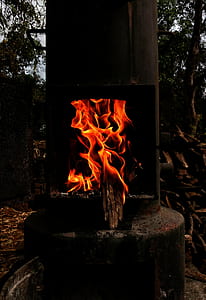 lighted wood burner thumbnail