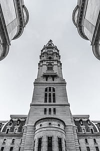 architecture, building, black and white, tower thumbnail