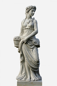 topless woman with basket statue thumbnail