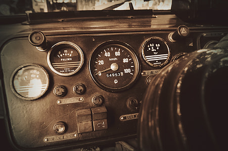 black vehicle analog instrument cluster panel thumbnail