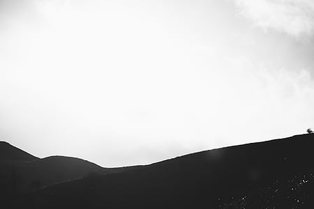 grayscale photo of mountain thumbnail