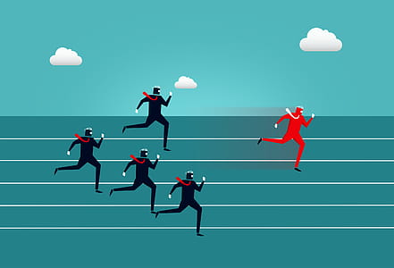 Ahead of the Pack - Career Advancement - Finish Line - Businessmen thumbnail