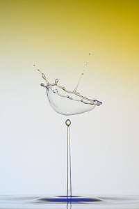 water drop on yellow background thumbnail