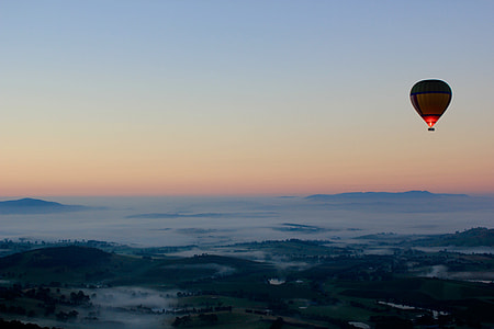hot air balloon above the ground thumbnail
