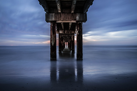 brown beach dock photography thumbnail
