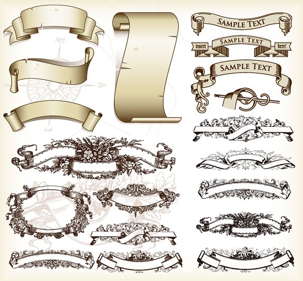 Nostalgic Style Banner Eps File Free Graphics Uihere