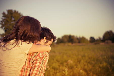 landscape, sunset, couple, love thumbnail