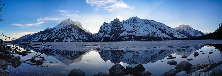 snow covered mountain in panorama photography thumbnail