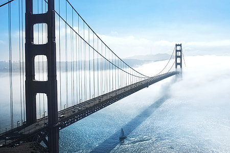 golden gate top view photography thumbnail