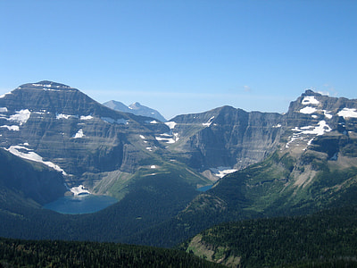 View of the mountain landscape from the top of the summit trail in Waterton Lakes State Park thumbnail