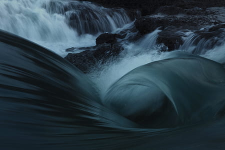 time-lapse photography of waterfalls thumbnail