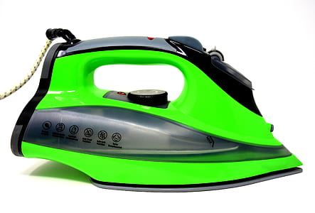 green and black electric cloth iron thumbnail