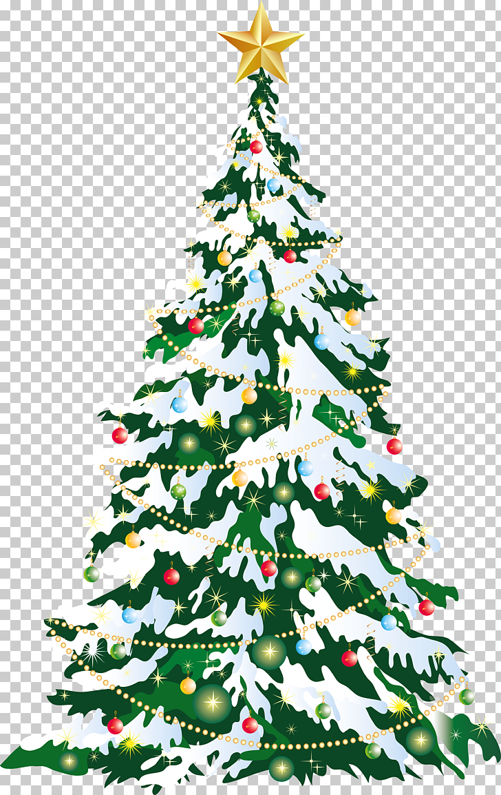Large Deco Christmas Tree Art, green Christmas tree PNG clipart