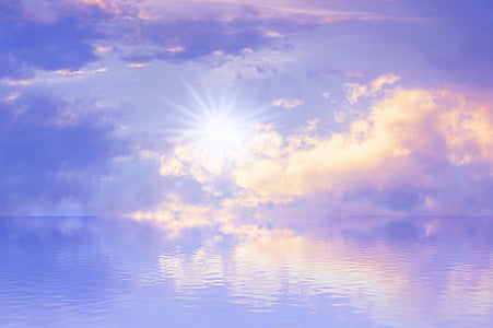 white bright light with calm body of water thumbnail