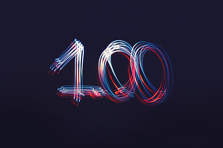 black background with 100 number overlay thumbnail