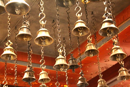 brown metal pendant bells thumbnail