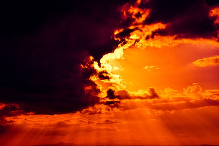 sunlight peeking thru the clouds thumbnail