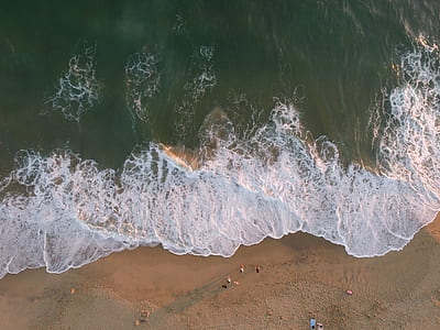 aerial photography of sea wave thumbnail
