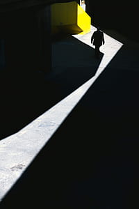 silhouette of man walking towards door thumbnail