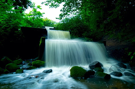 timelapse photography of waterfalls thumbnail