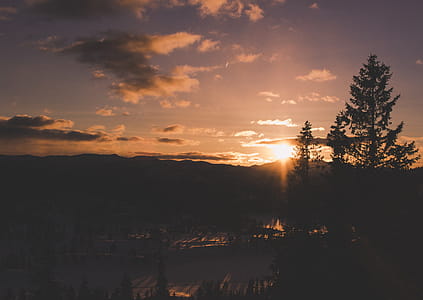 Aerial Photography of Sunset thumbnail