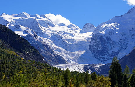 Scenic View of Mountains Against Clear Blue Sky thumbnail