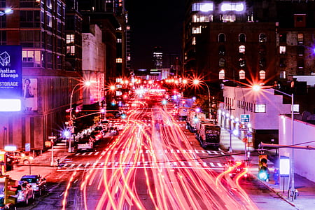 timelapse photography of cars thumbnail