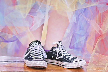 pair of black Converse All-Star low-top sneakers thumbnail